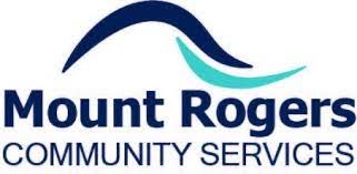 Dark blue and light blue logo: Mount Rogers Community Services