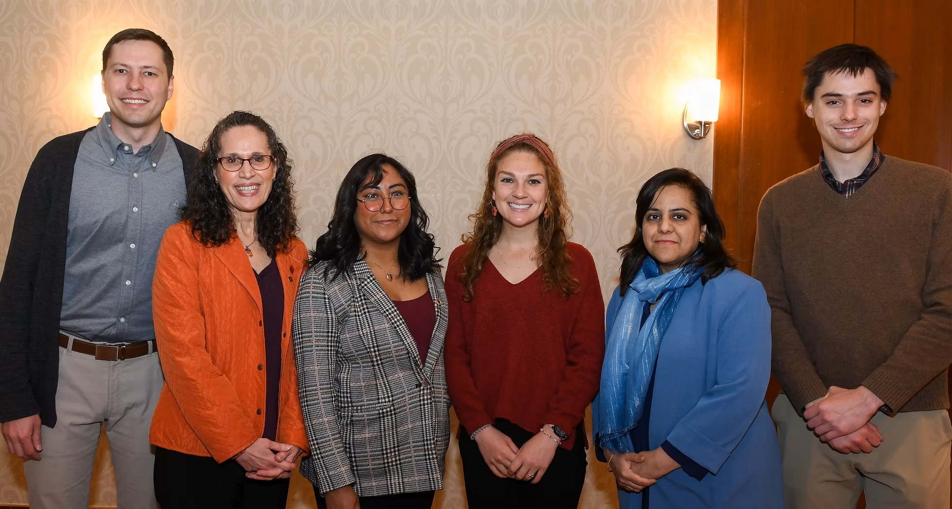 5 PANDA Lab members and Dr. Scarpa at the VTCAR Spring 2025 Conference